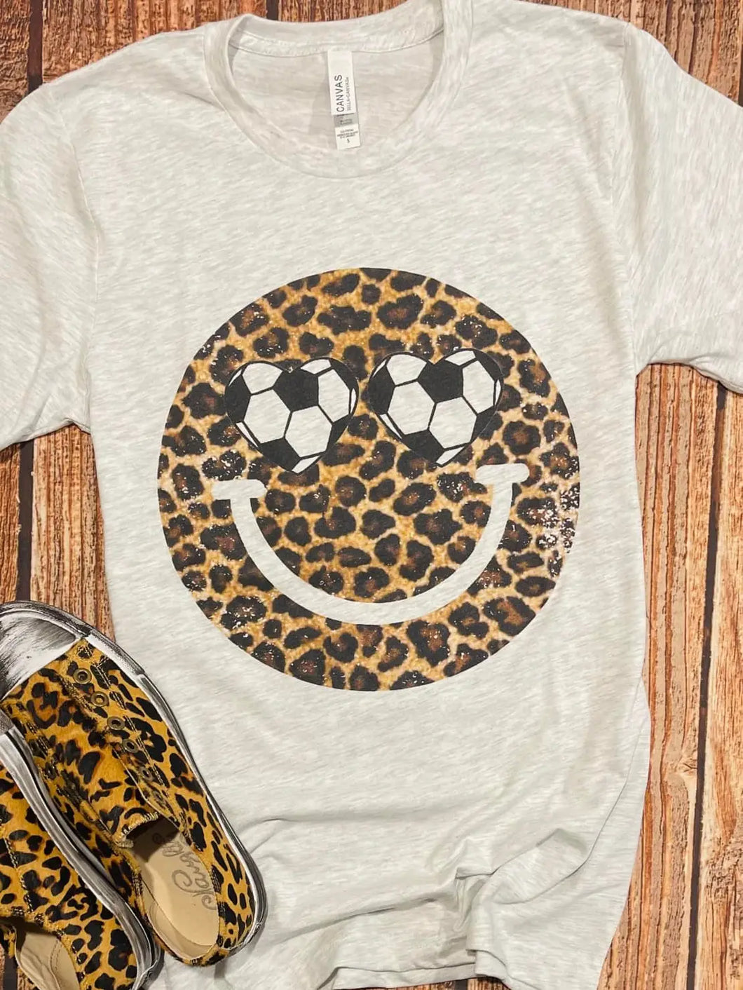 Soccer smiley face heart eyes