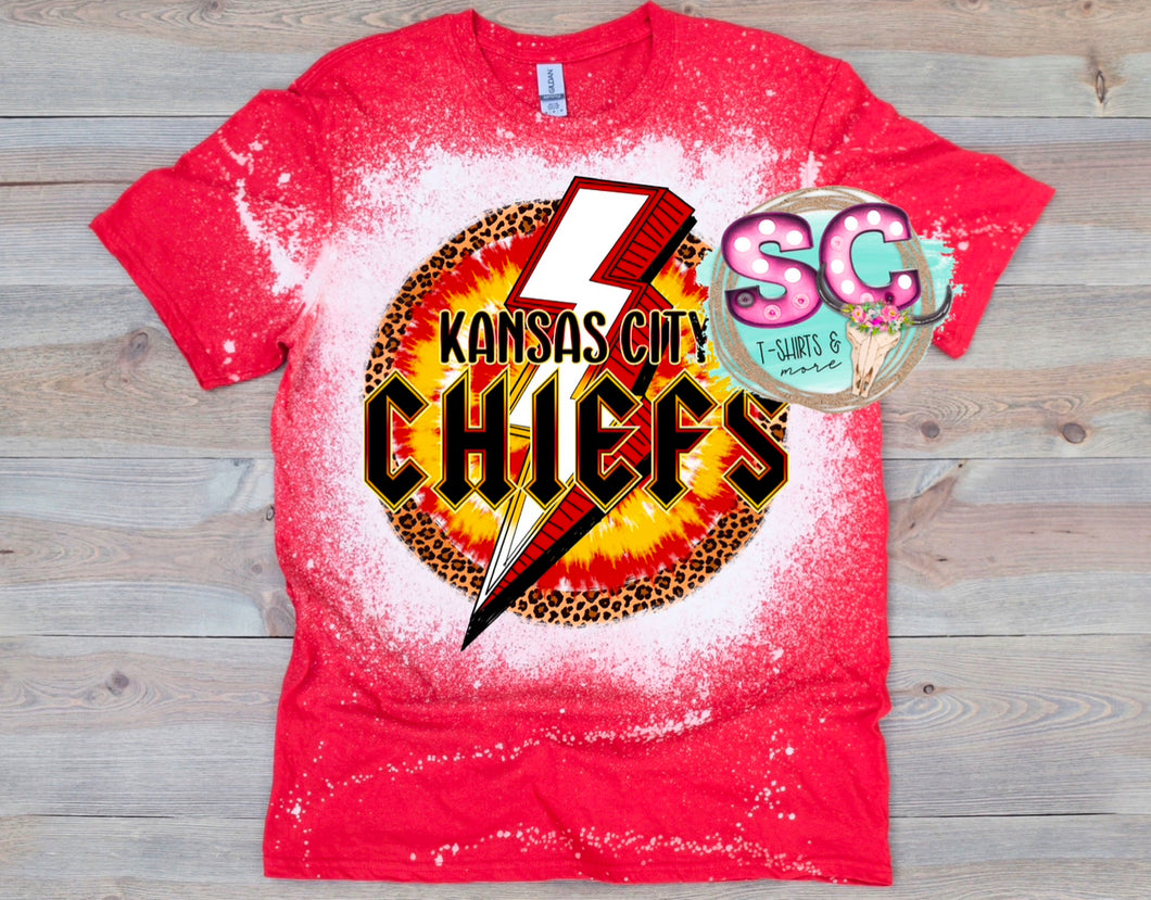 K C tie dye lightening bolt